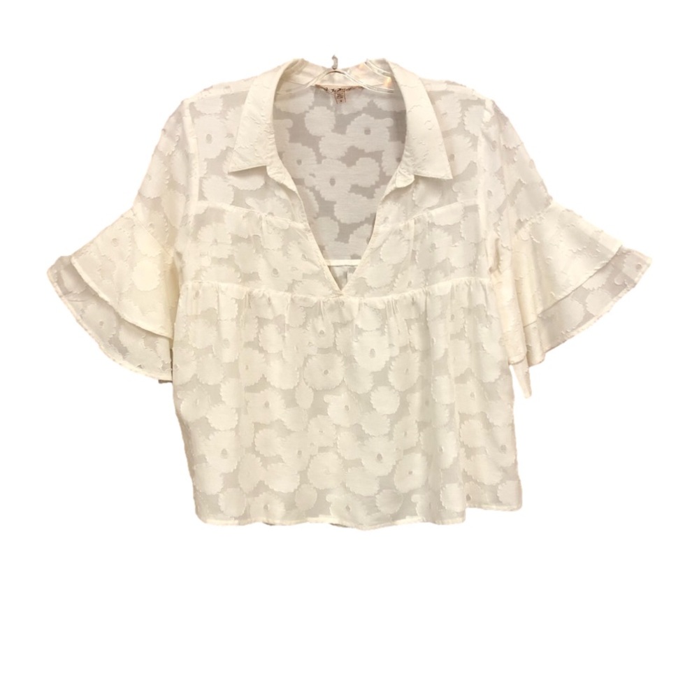 For Love & Lemons Blossom silk cotton blouse Medium